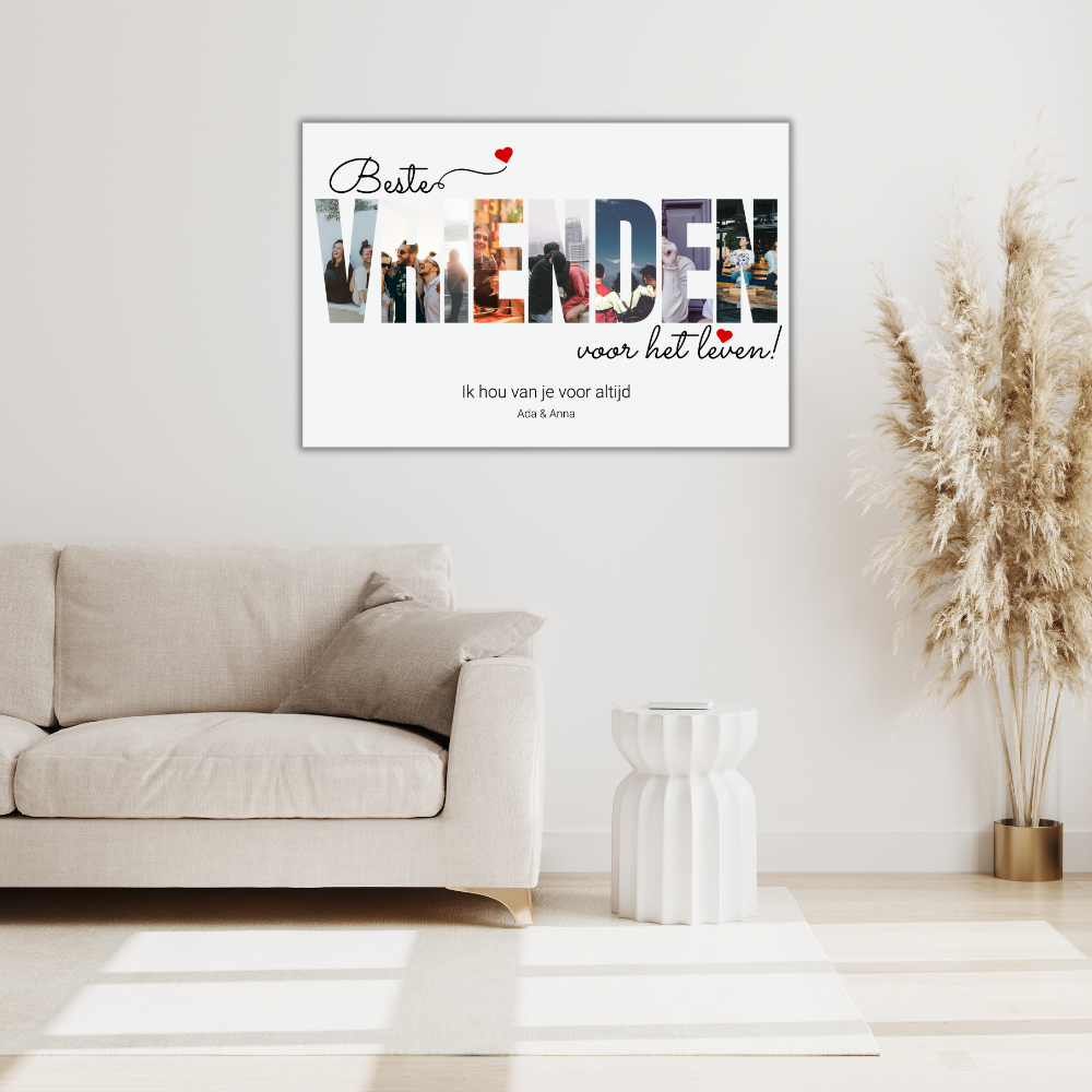 Die Braut und der Bräutigam – personalisierte Leinwand