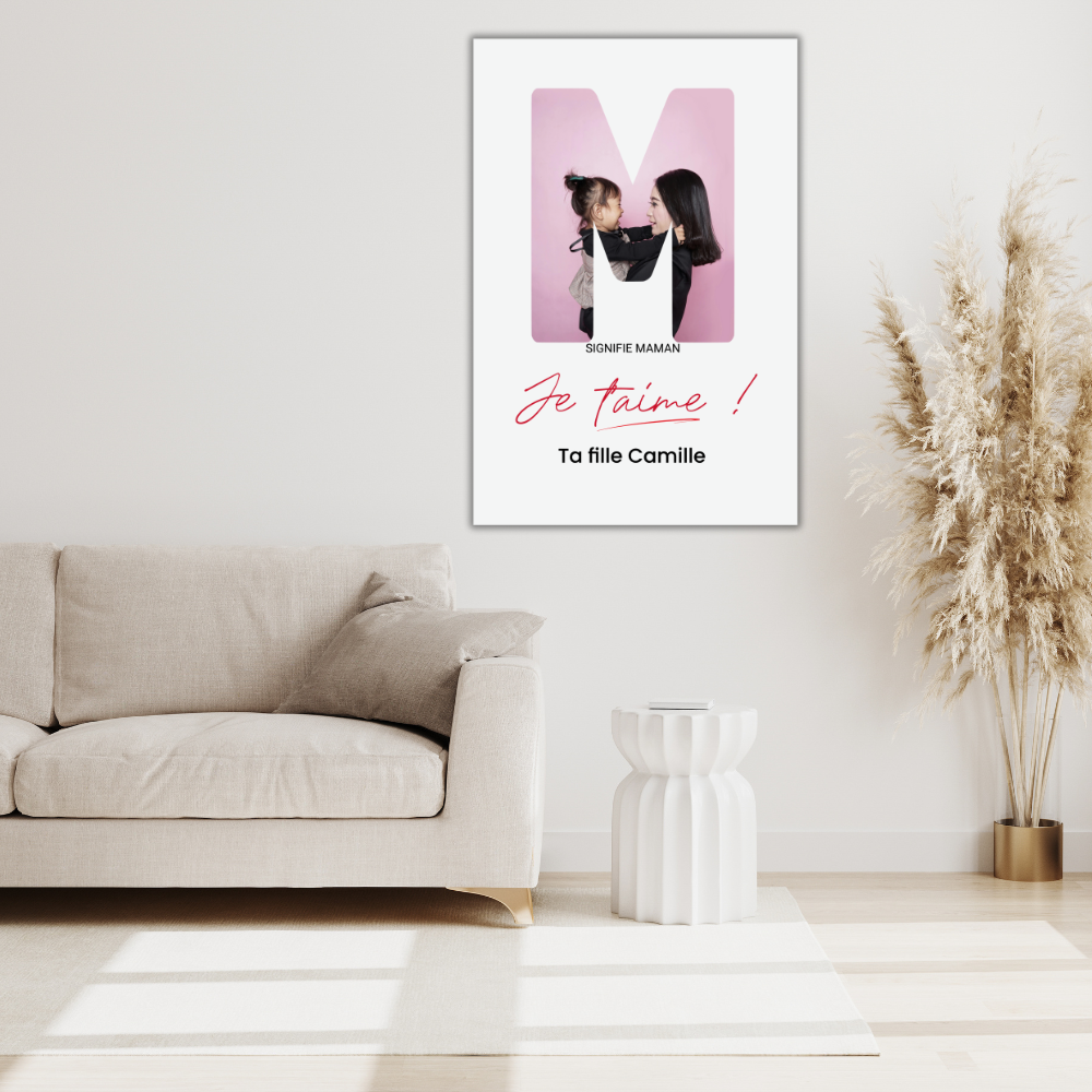 M per mamma - Tela personalizzata