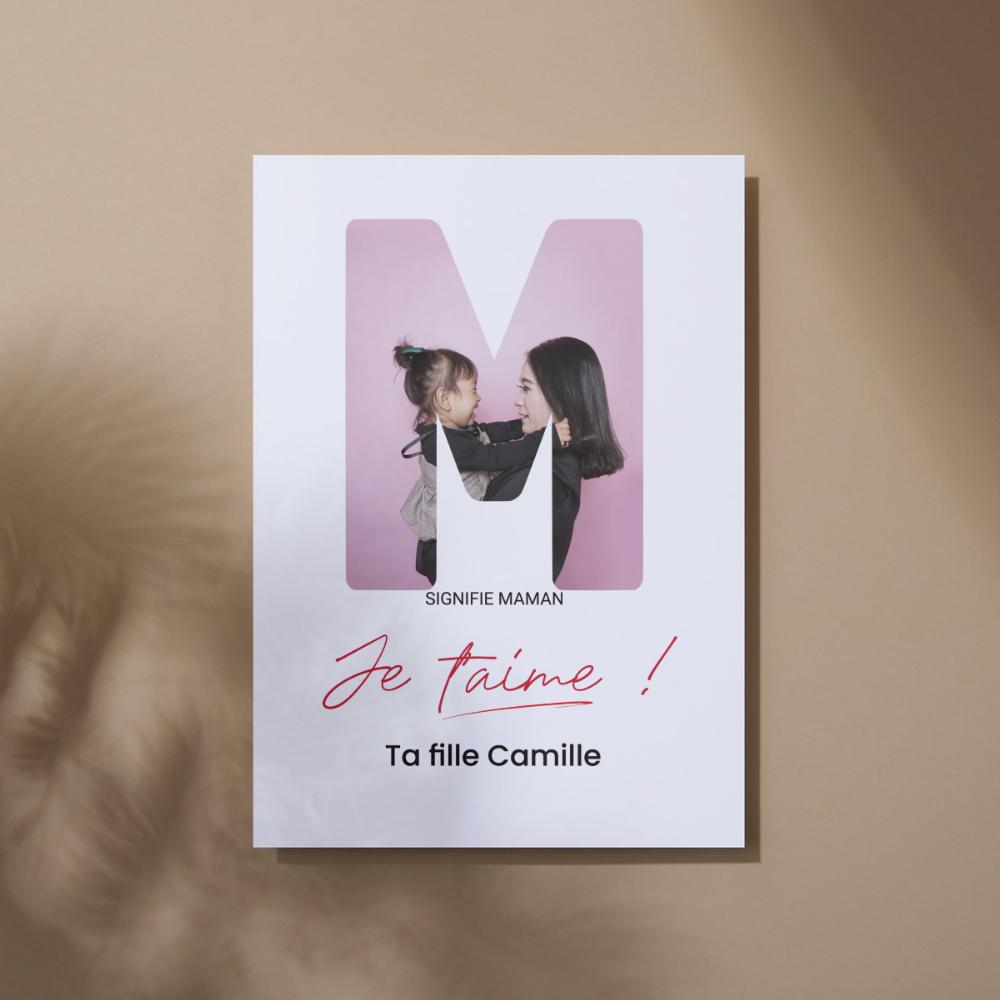 M per mamma - Tela personalizzata