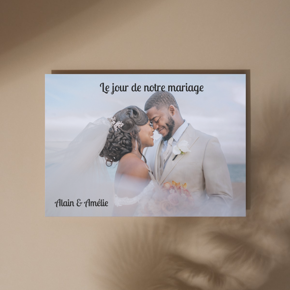 Unser Hochzeitstag – personalisierte Leinwand