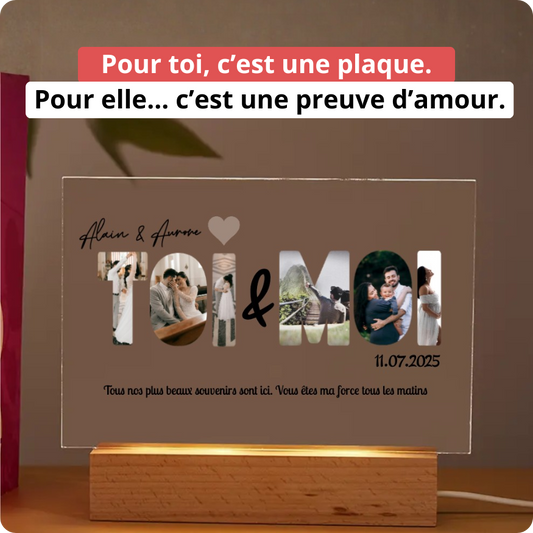 Du &amp; Ich – Personalisierte Plakette
