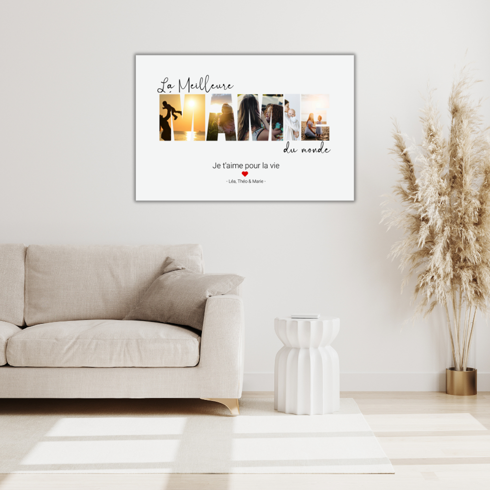 Beste Oma der Welt – personalisierte Leinwand