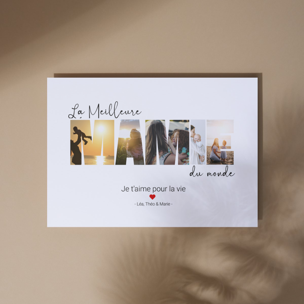 Beste Oma der Welt – personalisierte Leinwand