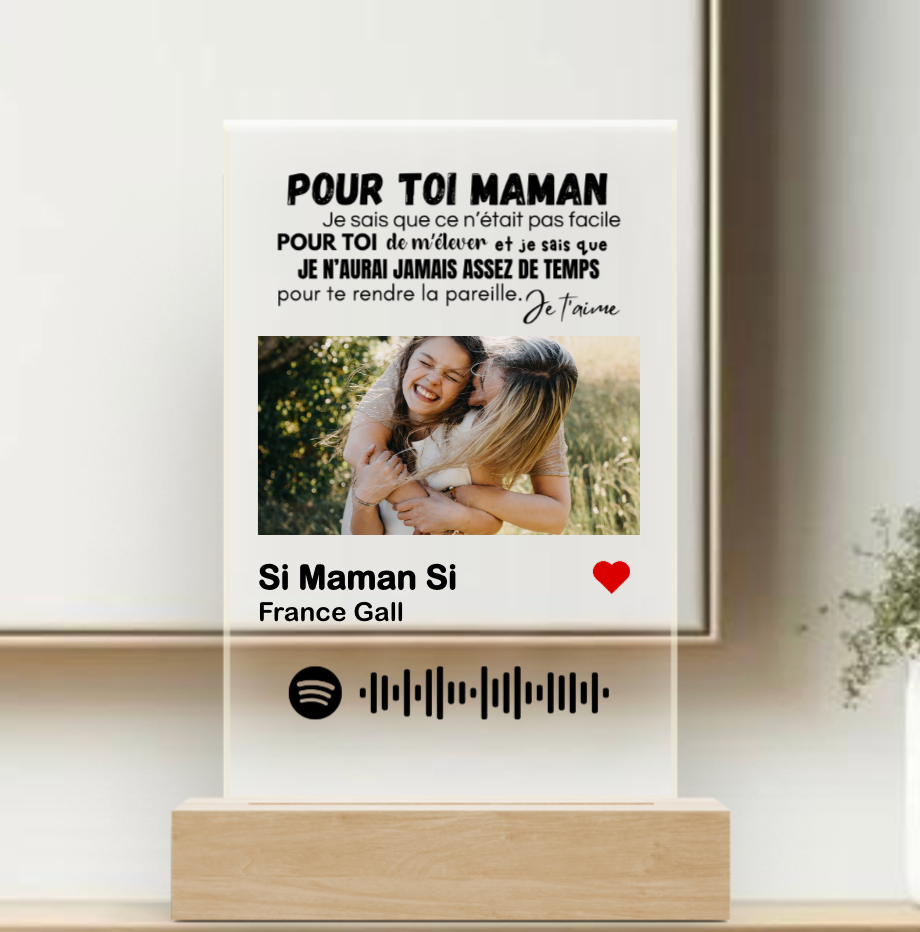 Per te Mamma - Targa Spotify personalizzata