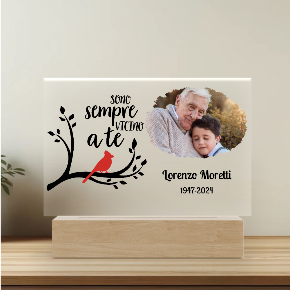 Ti sono sempre vicino - Targa commemorativa