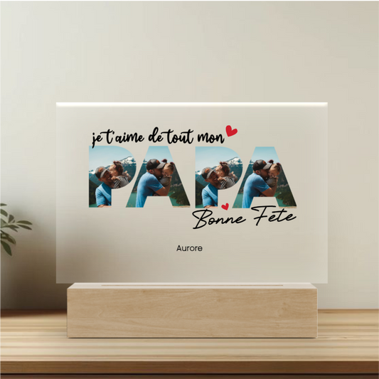 Ti amo con tutto il cuore - Targa personalizzata