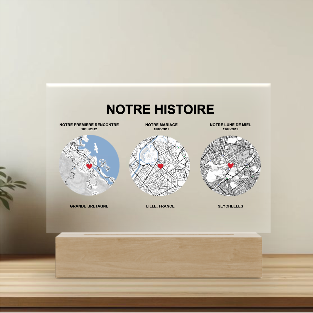 La nostra storia - Targa personalizzata