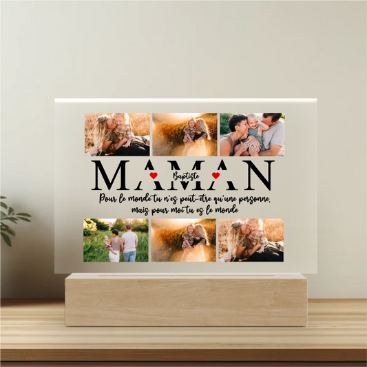 Mamma e foto - Targa personalizzata