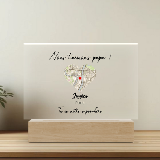 Ti vogliamo bene papà - Targa personalizzata