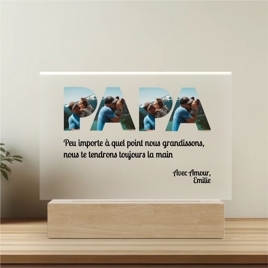With Love Papa - Targa personalizzata