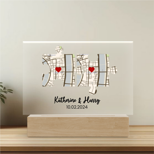 Puzzle del nostro incontro - Targa personalizzata