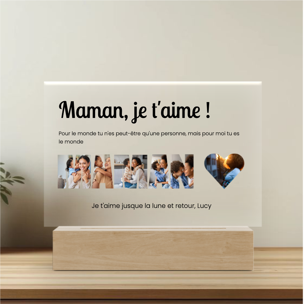 Mamma, ti amo - Targa personalizzata