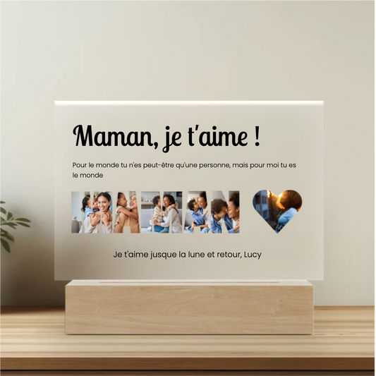 Mamma, ti amo - Targa personalizzata