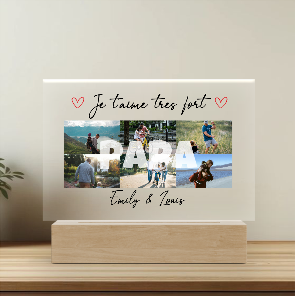 Collage Dad - Targa personalizzata