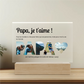 Papà, ti amo - Targa personalizzata