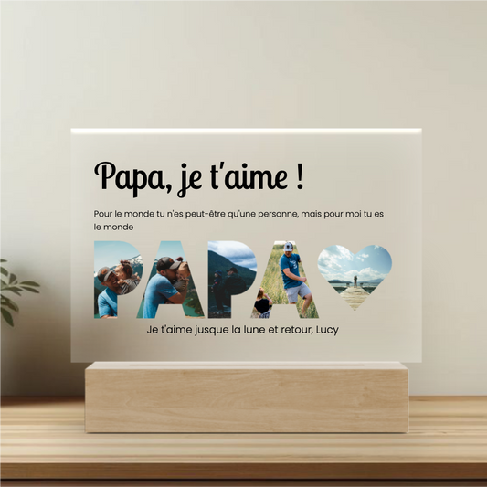 Papà, ti amo - Targa personalizzata