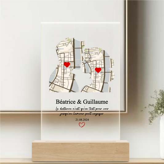 Silhouette dell'amore - Targa personalizzata