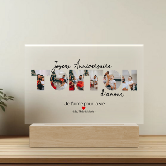Buon Compleanno Zio - Targa personalizzata