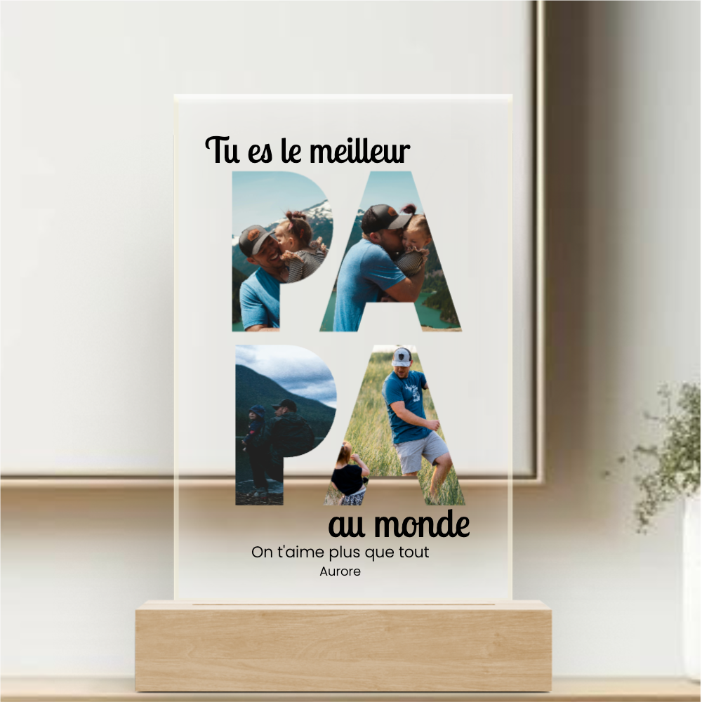 Tu sei il miglior PAPÀ - Targa personalizzata