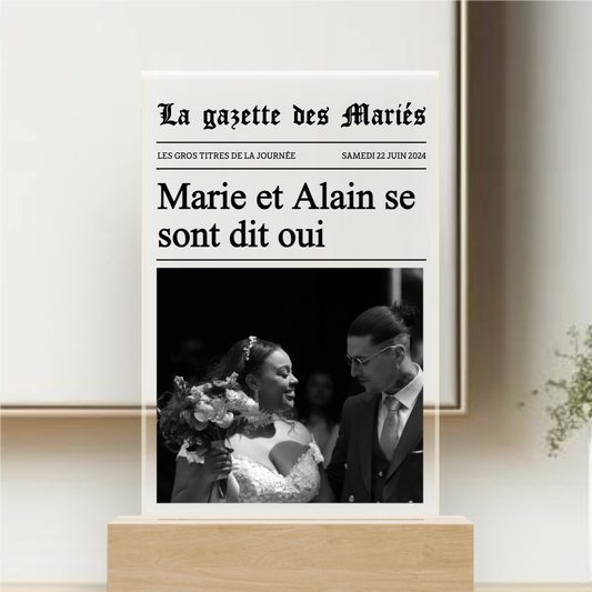 The Married Gazette - Targa personalizzata