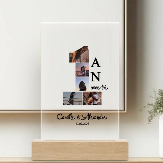 1 anno d'amore - Targa personalizzata