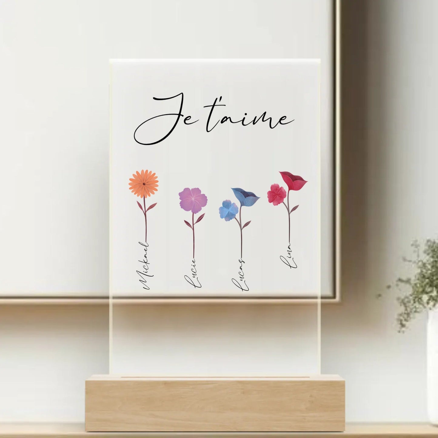 Fiori di famiglia - Targa personalizzata